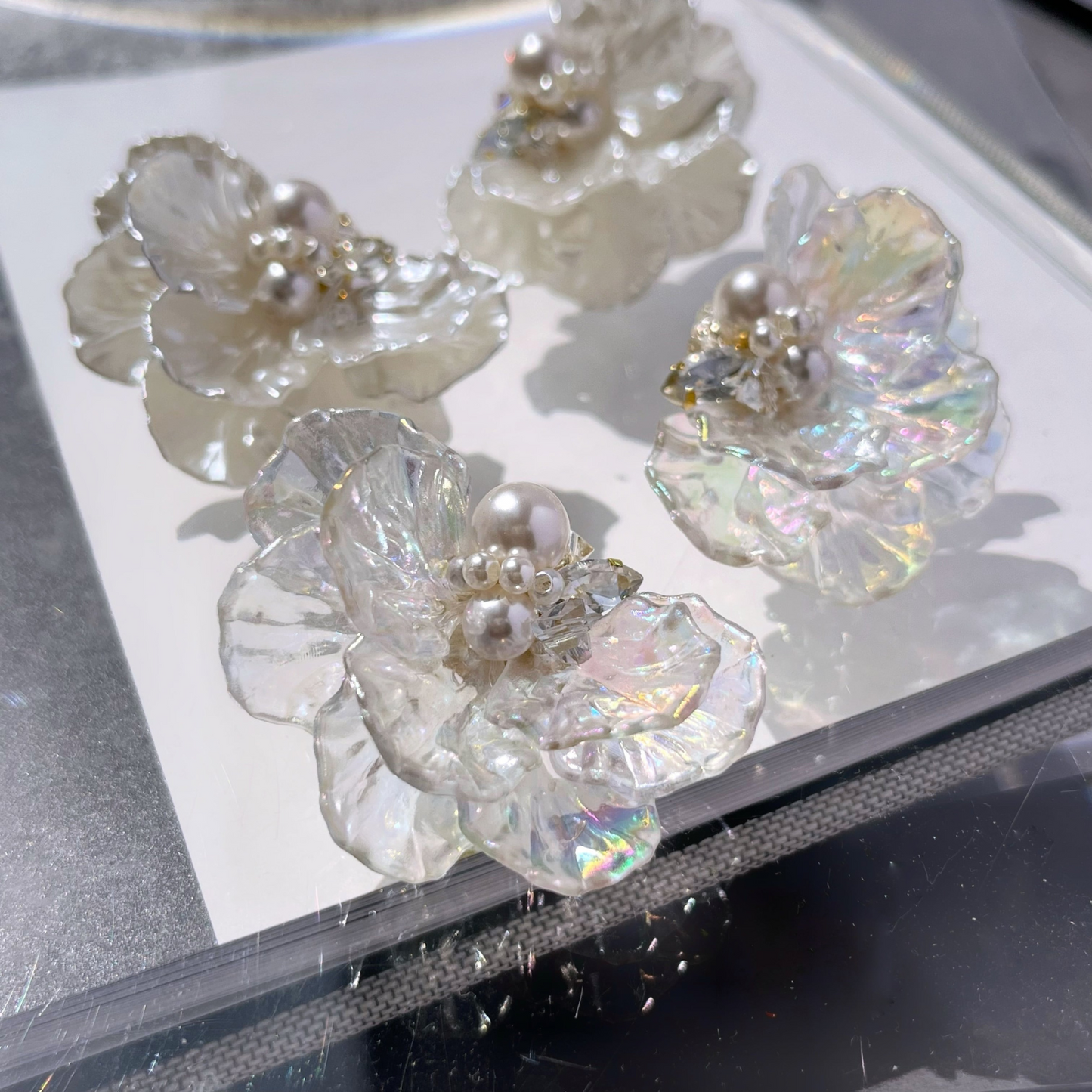 ギフト アレルギー対応 人気 かわいい ピアス/イヤリング『 bloom 』(ブルーム)| JASMINE ハンドメイドアクセサリー 三重