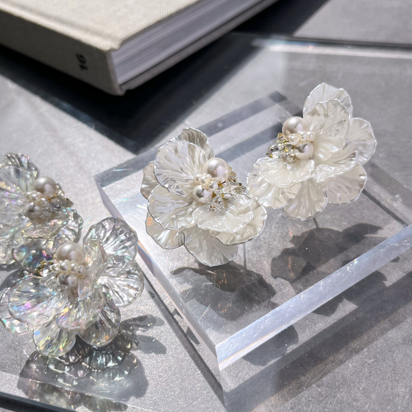ギフト アレルギー対応 人気 かわいい ピアス/イヤリング『 bloom 』(ブルーム)| JASMINE ハンドメイドアクセサリー 三重