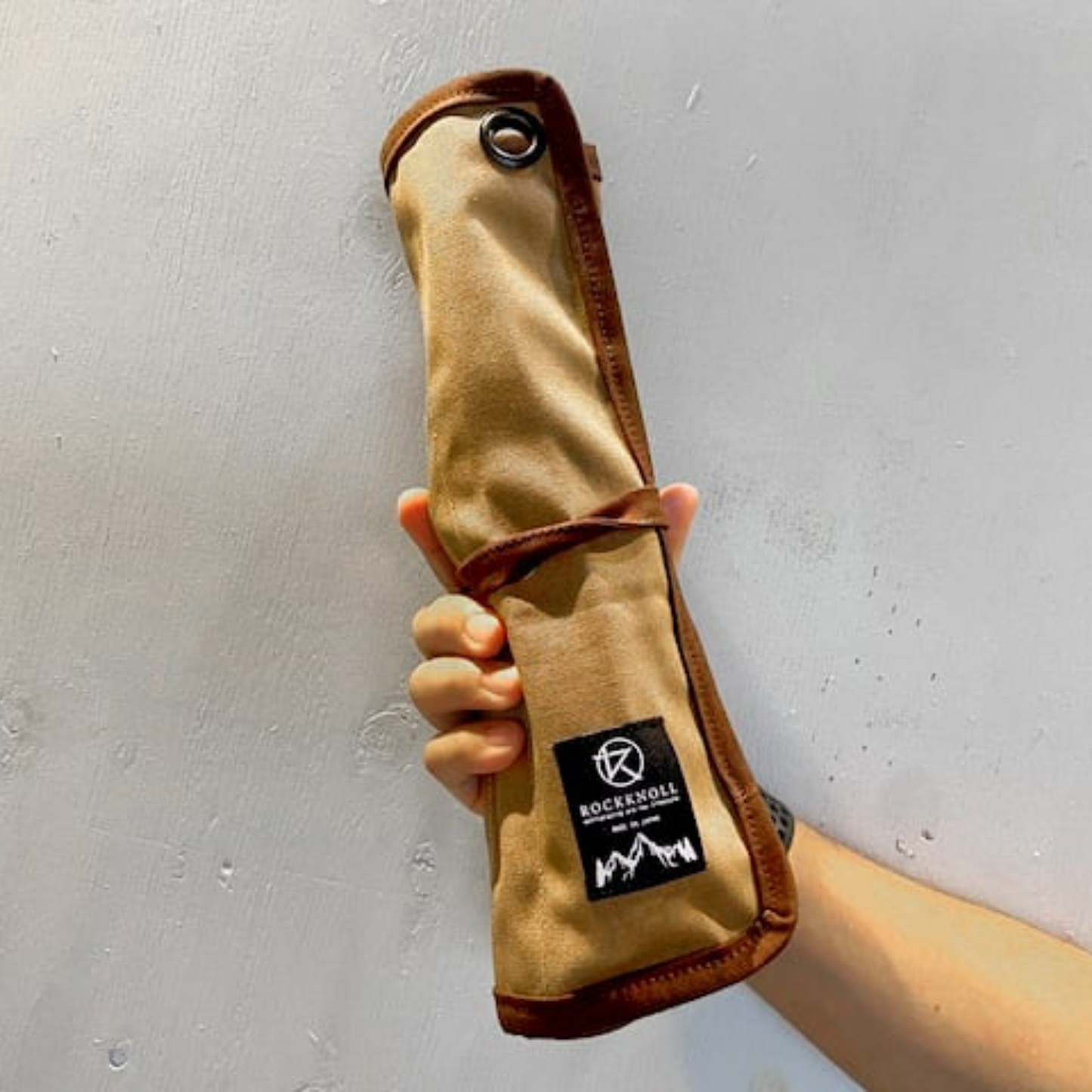 アウトドアライク◎ 帆布生地 カトラリーケース まきまきロッキンS | 三重県鈴鹿発のガレージブランド ROCKKNOLL ロックノル 三重 鈴鹿