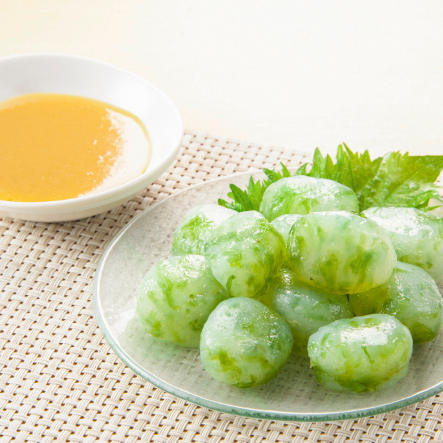 食べやすい◎ 小玉タイプ 伊勢志摩 あおさのり ひとくち刺身こんにゃく(からし酢みそ付) 2袋入×5Pセット | 伊勢の国・松阪 ばた練り本舗 牧野こんにゃく 牧野商店 三重 松阪
