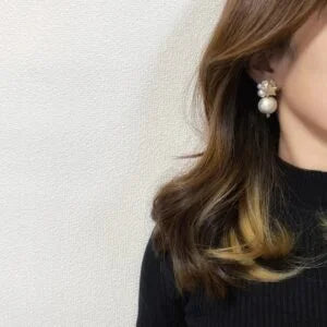 おしゃれ 大人可愛い マットなスタービジュー×コットンパール ピアス / イヤリング 【Stella short】 | JASMINE ハンドメイドアクセサリー 三重