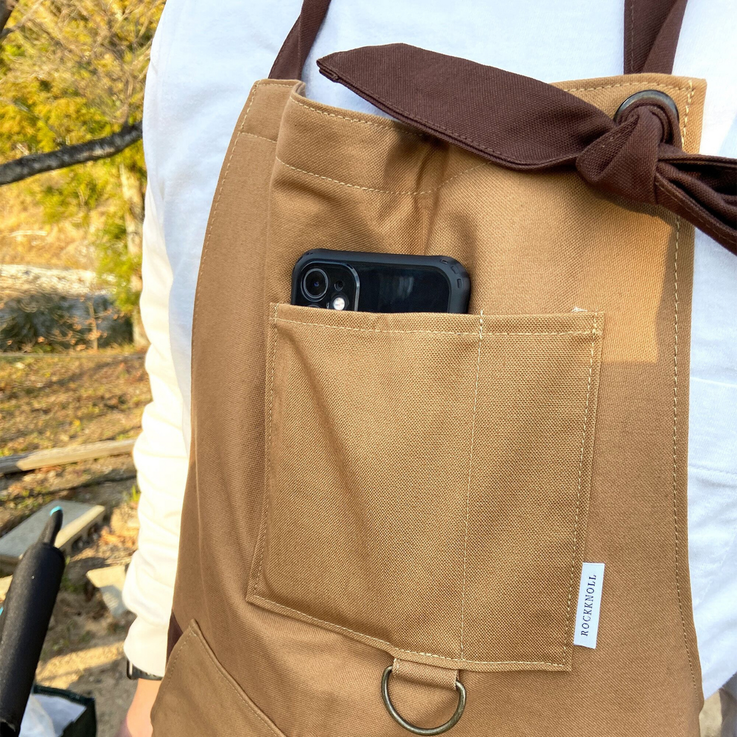 キャンプ・アウトドアに特化! 使い込むほど味が出る◎ 帆布生地 カラーブロック多機能エプロン | 三重県鈴鹿発のガレージブランド ROCKKNOLL ロックノル 三重 鈴鹿